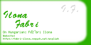 ilona fabri business card